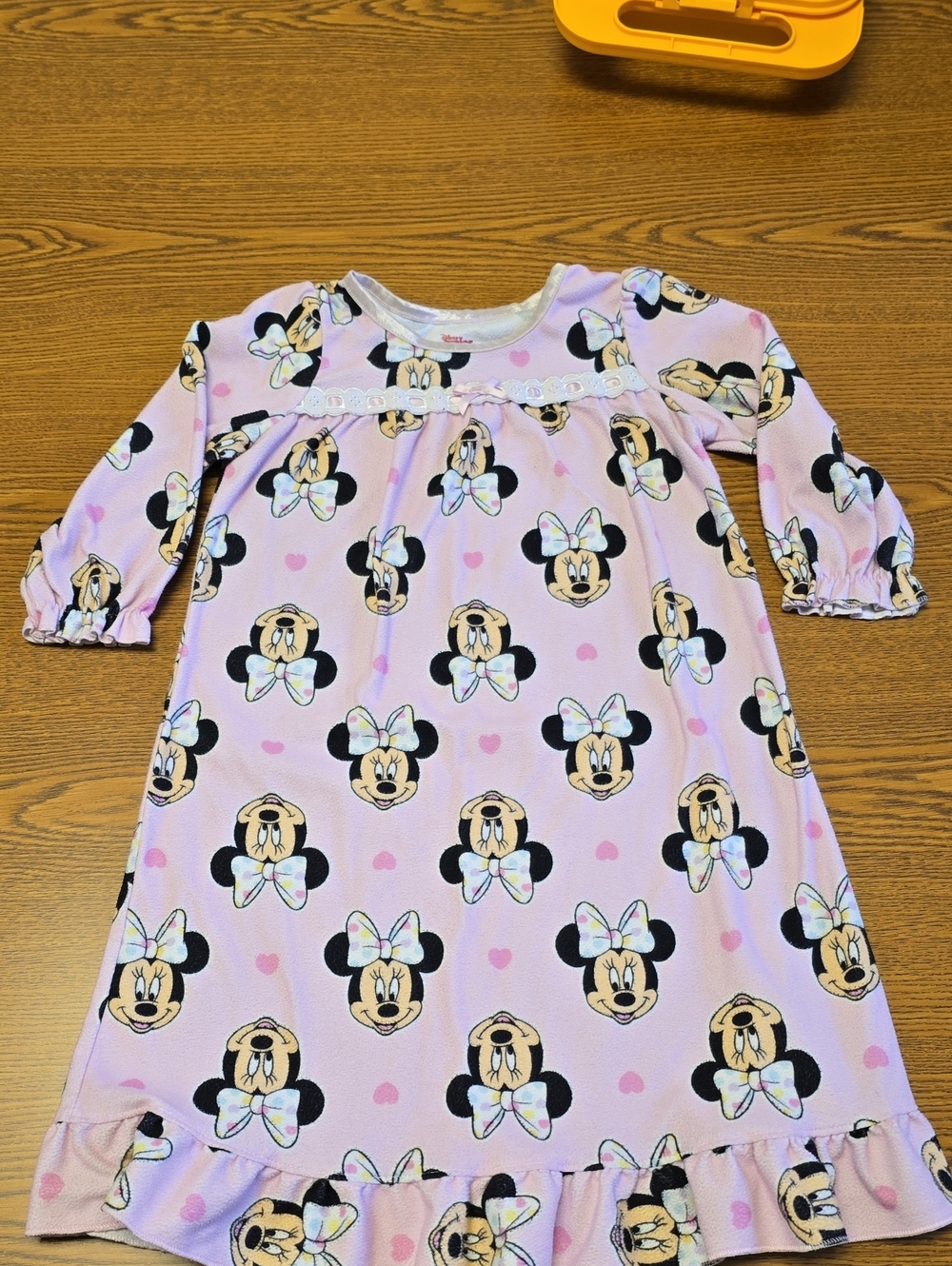 Disney Pink Minnie Mouse Girls' Long Sleeve Nightgown Sz 2T